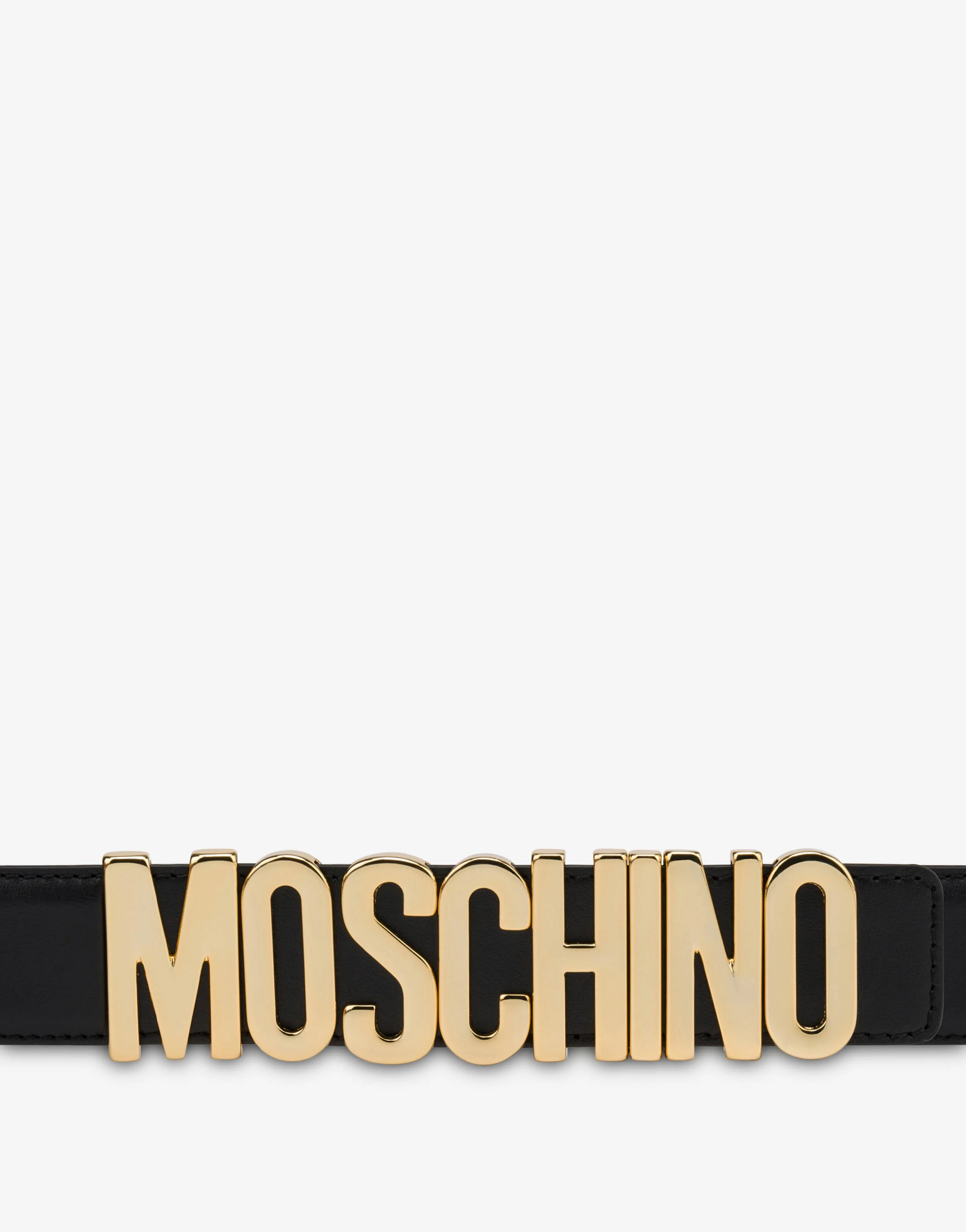 Belt in leather with logo - Image 2