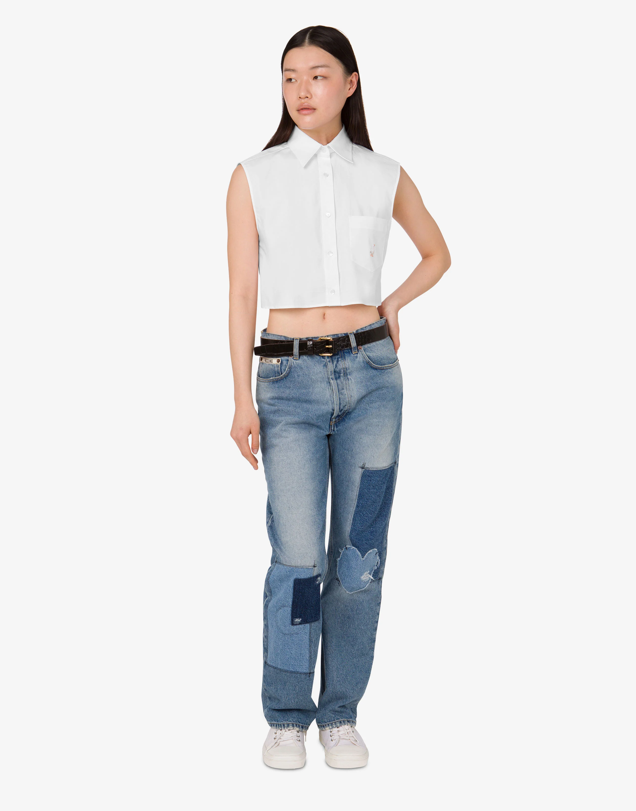 Cotton poplin crop shirt Goose - Image 2