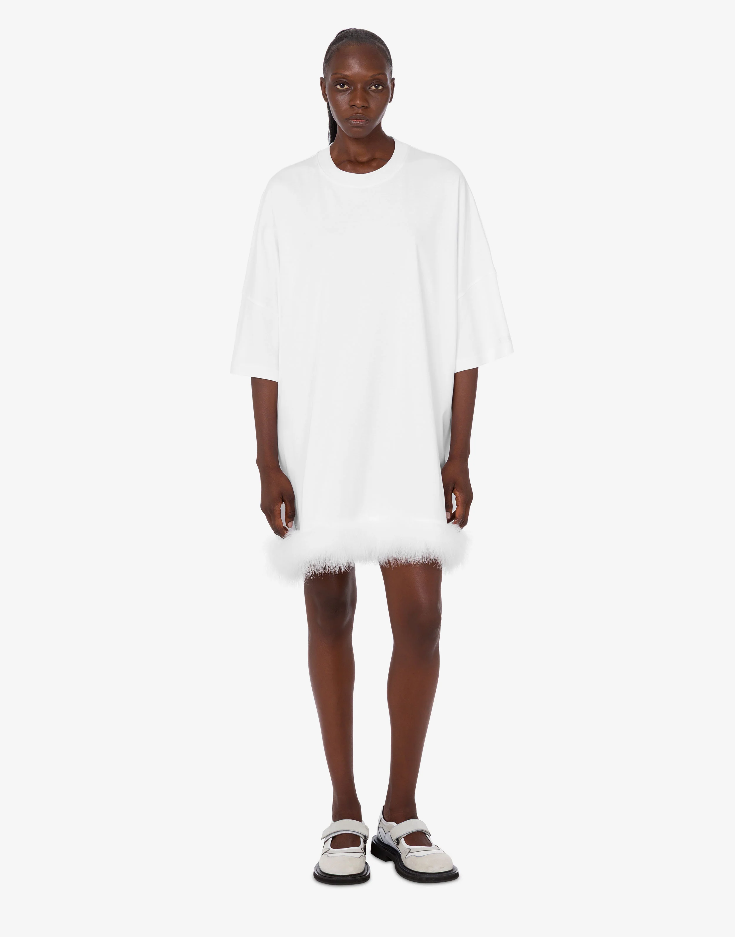 Embellished heavy cotton dress