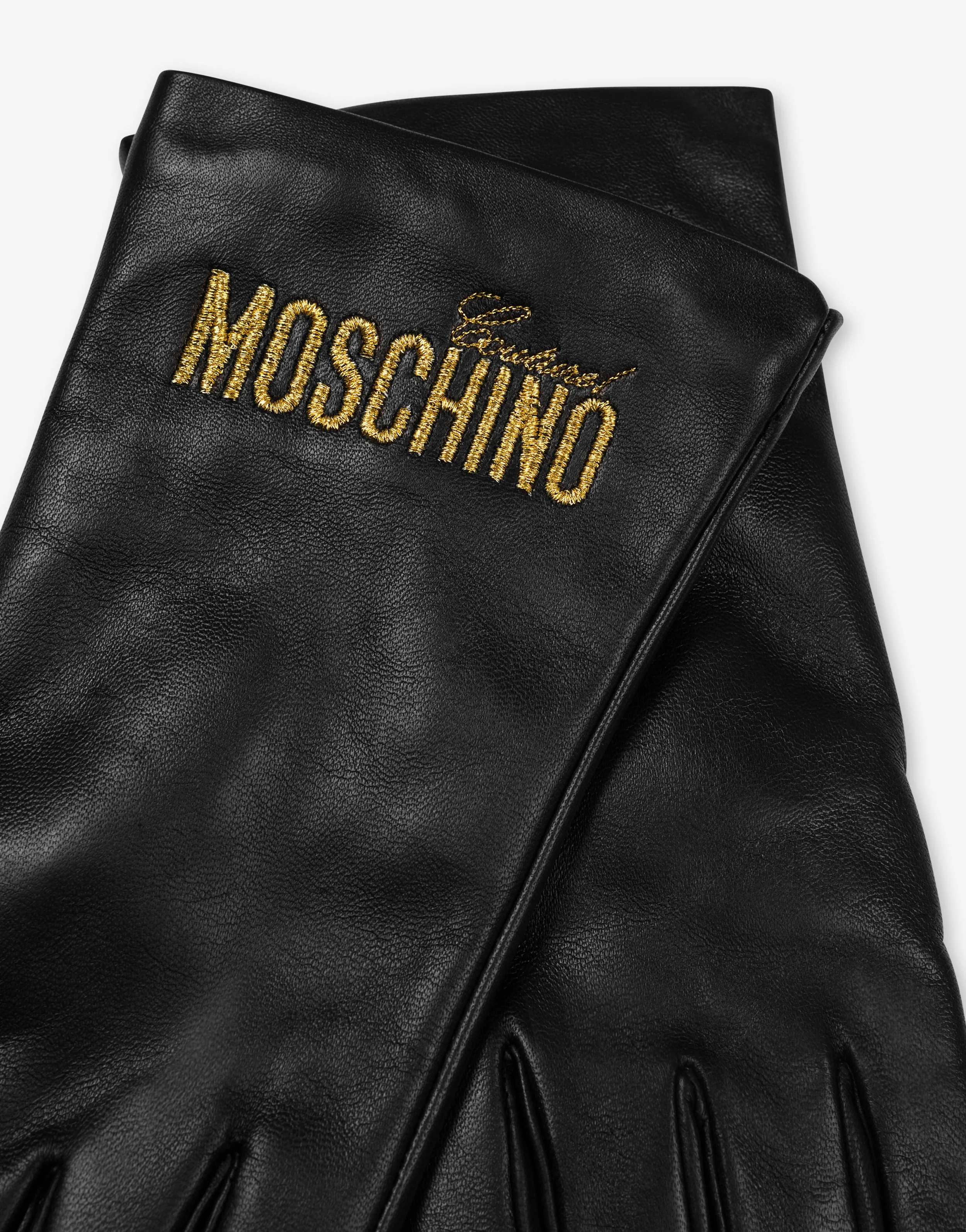 Logo Embroidery nappa leather gloves - Image 2