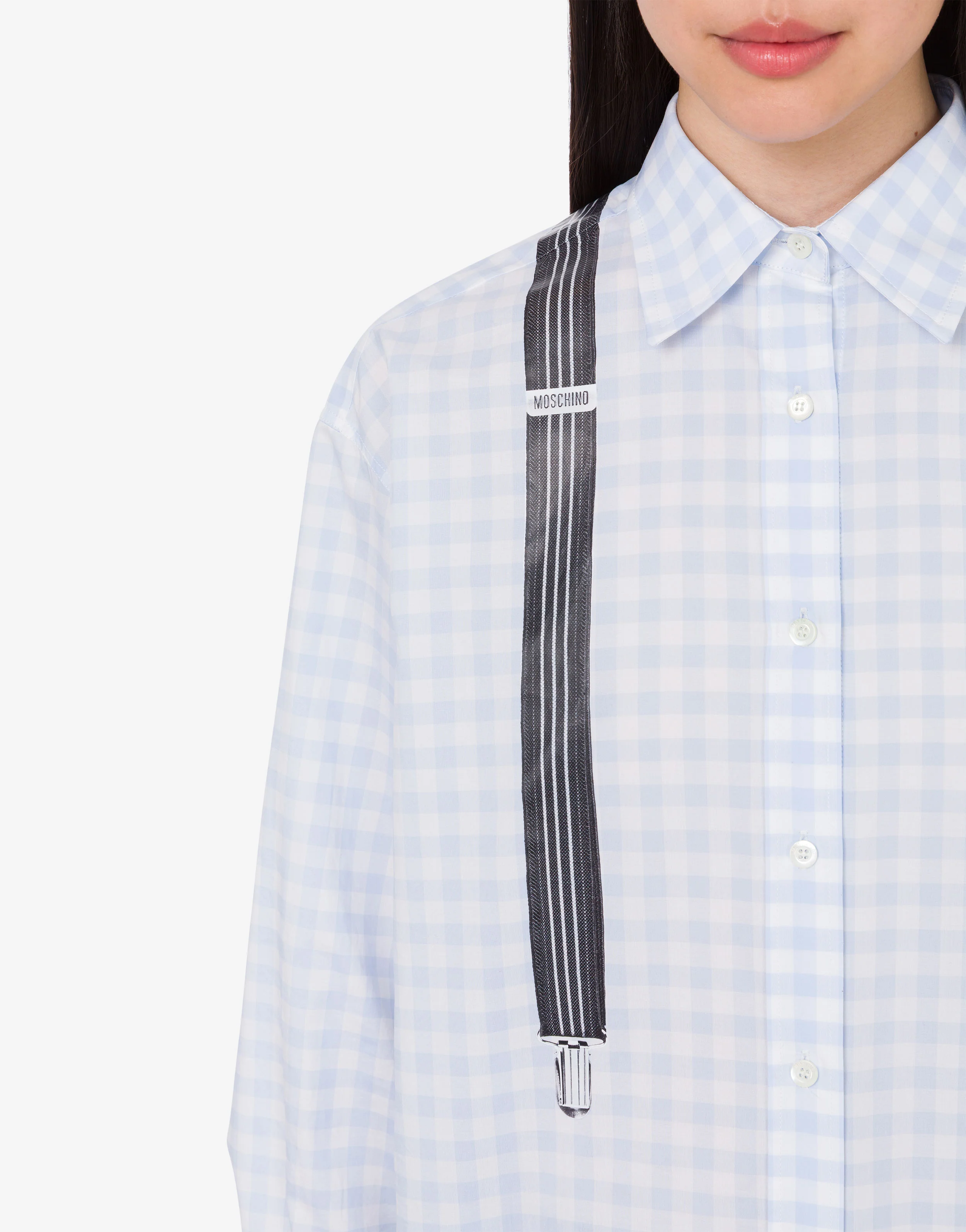 Printed cotton vichy shirt - Image 2