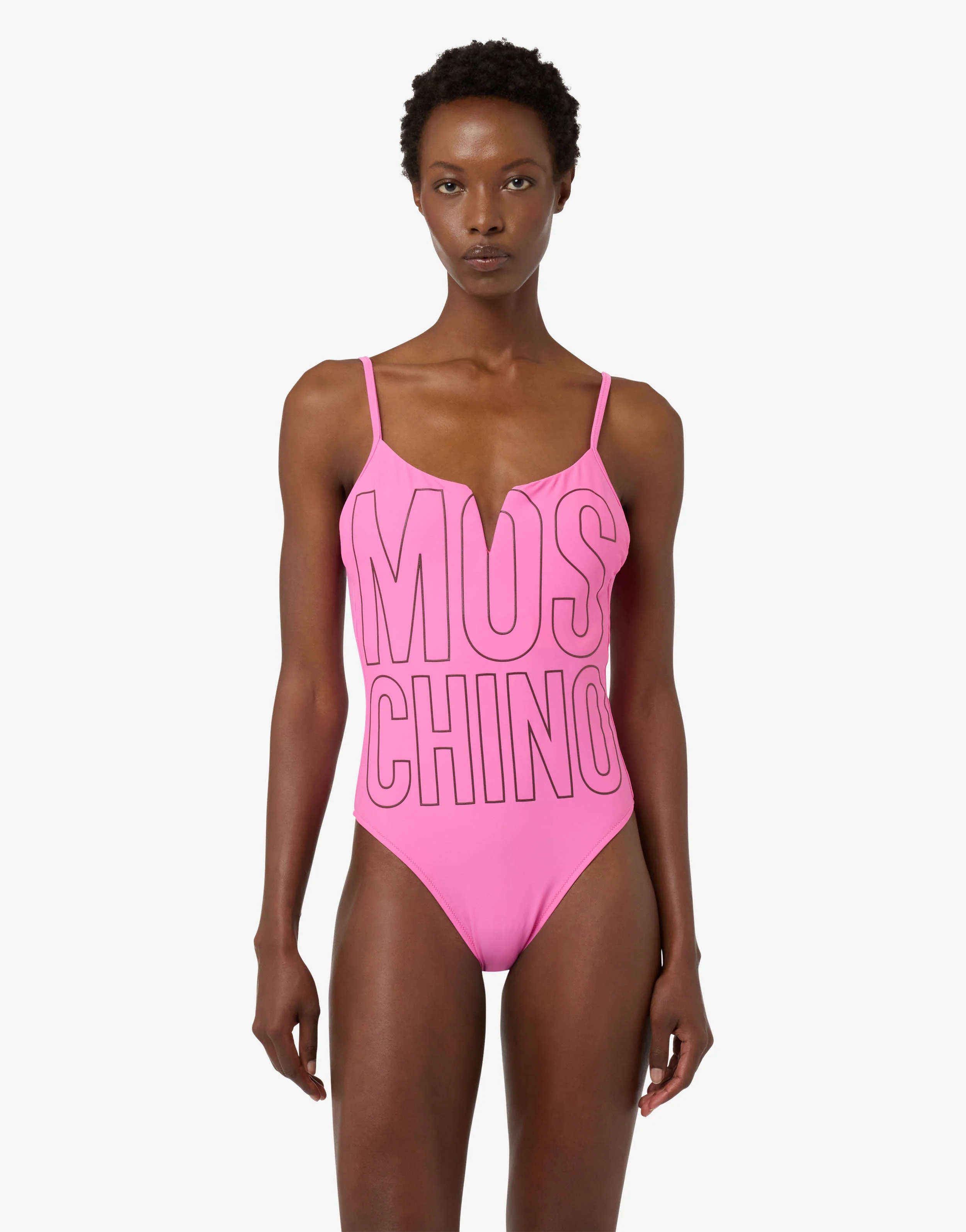 Printed Lycra one-piece swimsuit