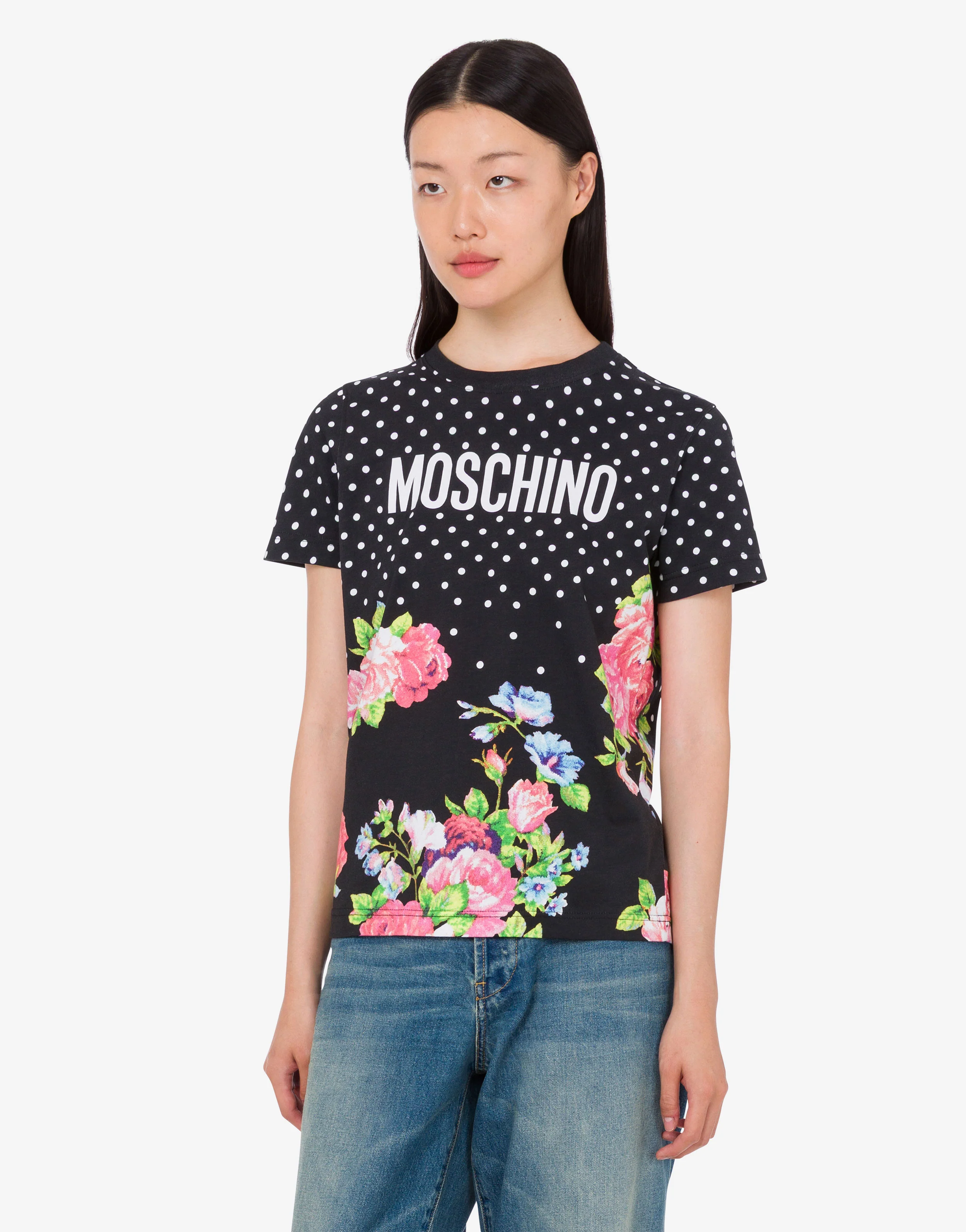 Printed organic cotton jersey T-shirt