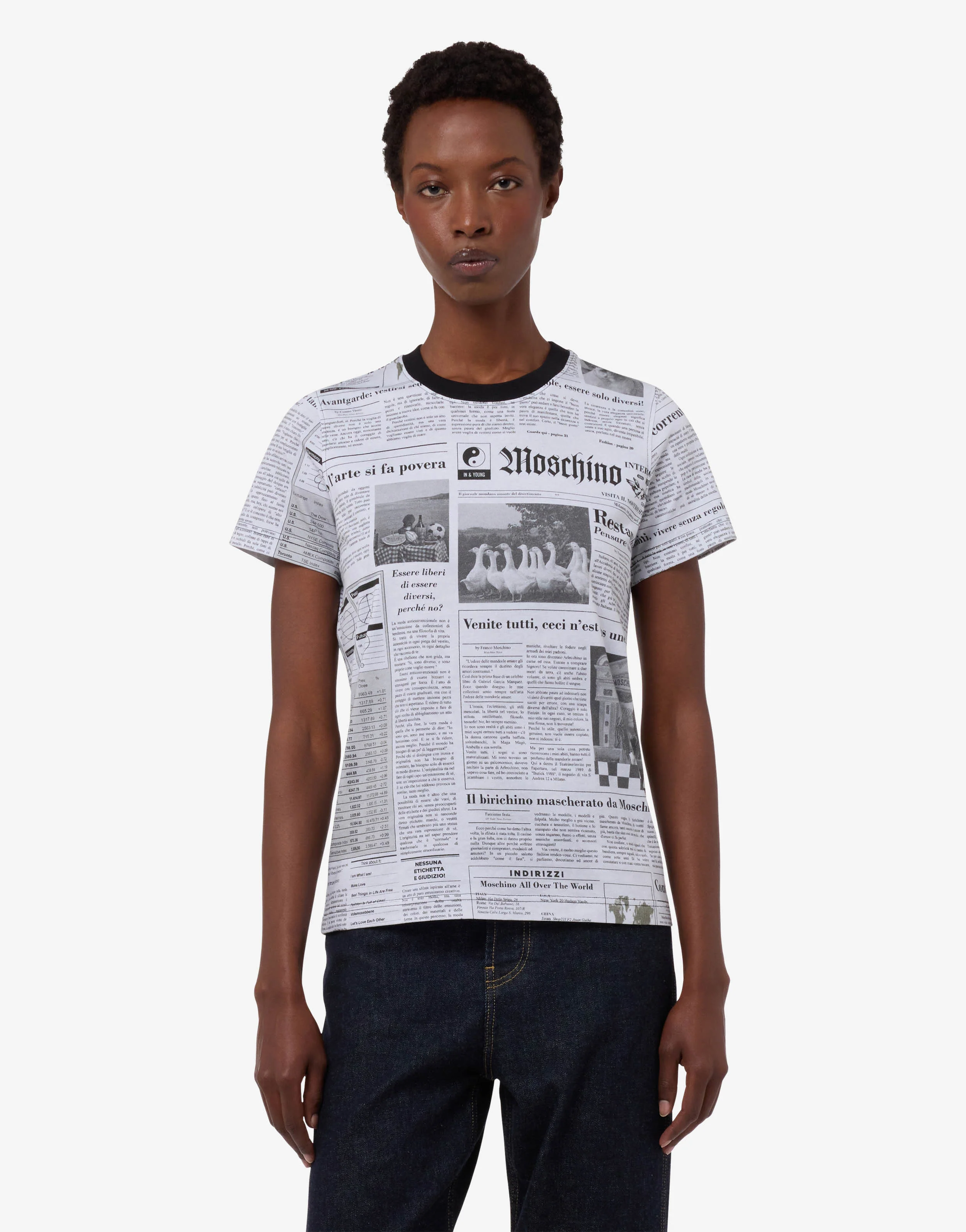 Printed organic cotton jersey T-shirt