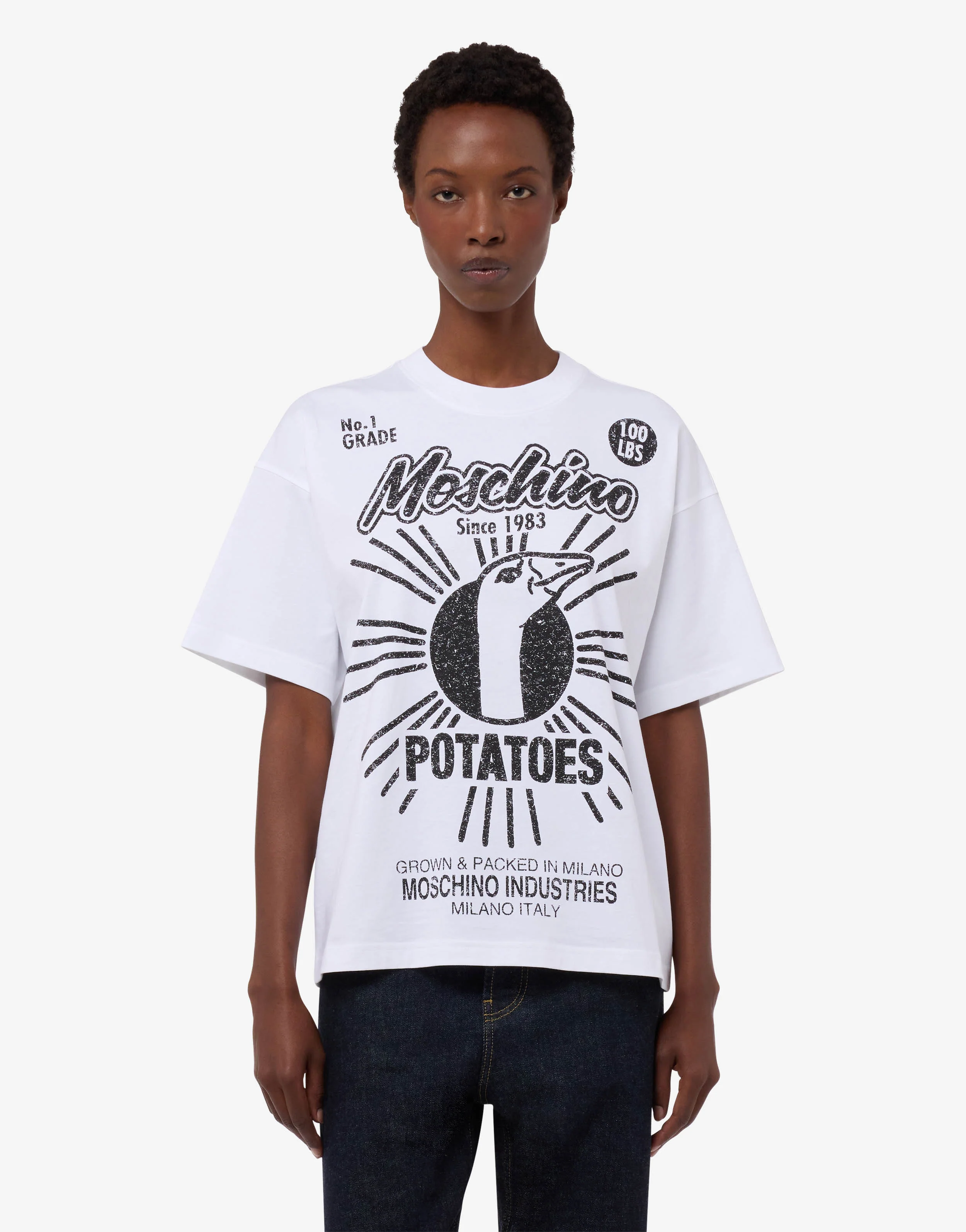 Printed organic cotton jersey T-shirt