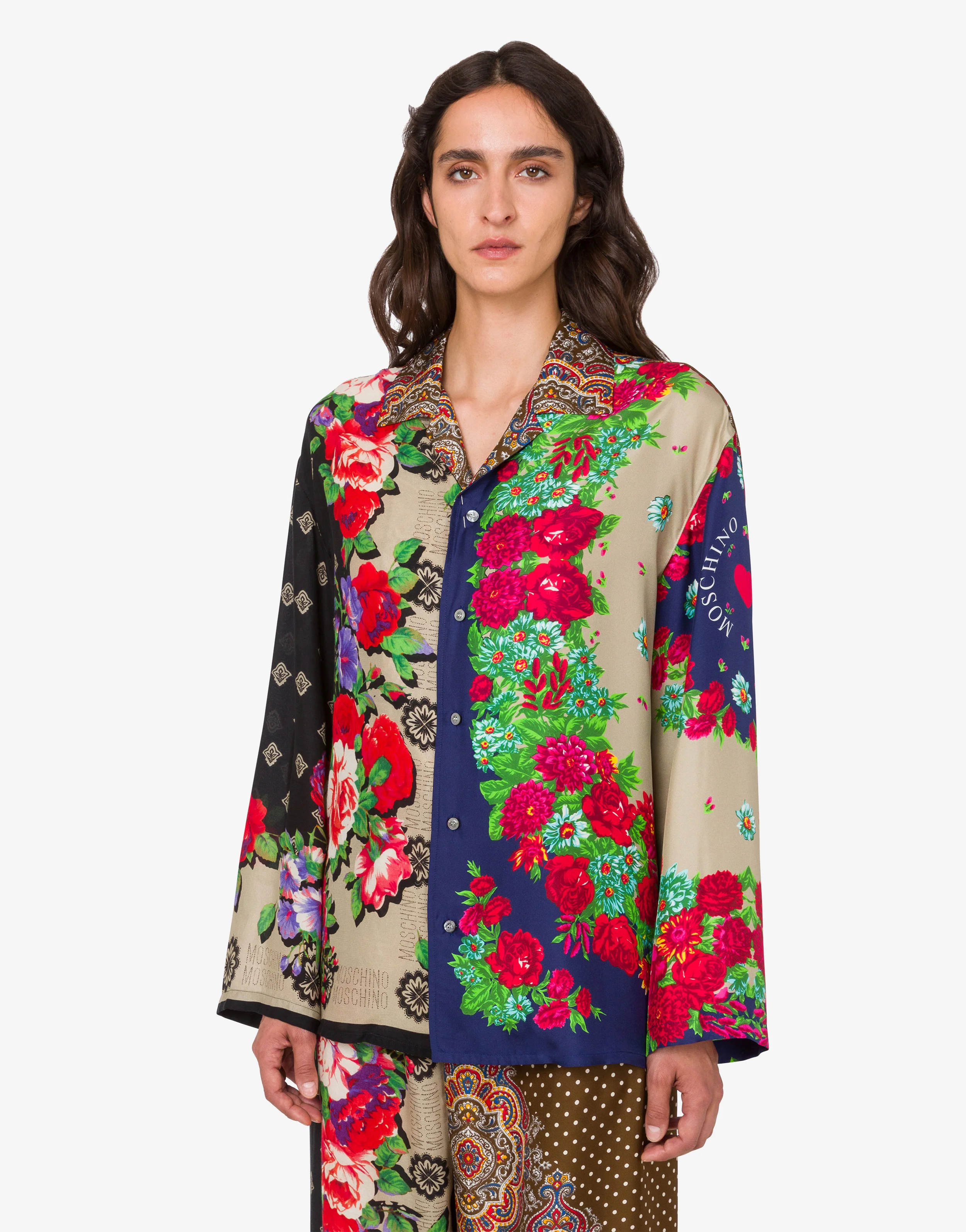 Printed silk shirt