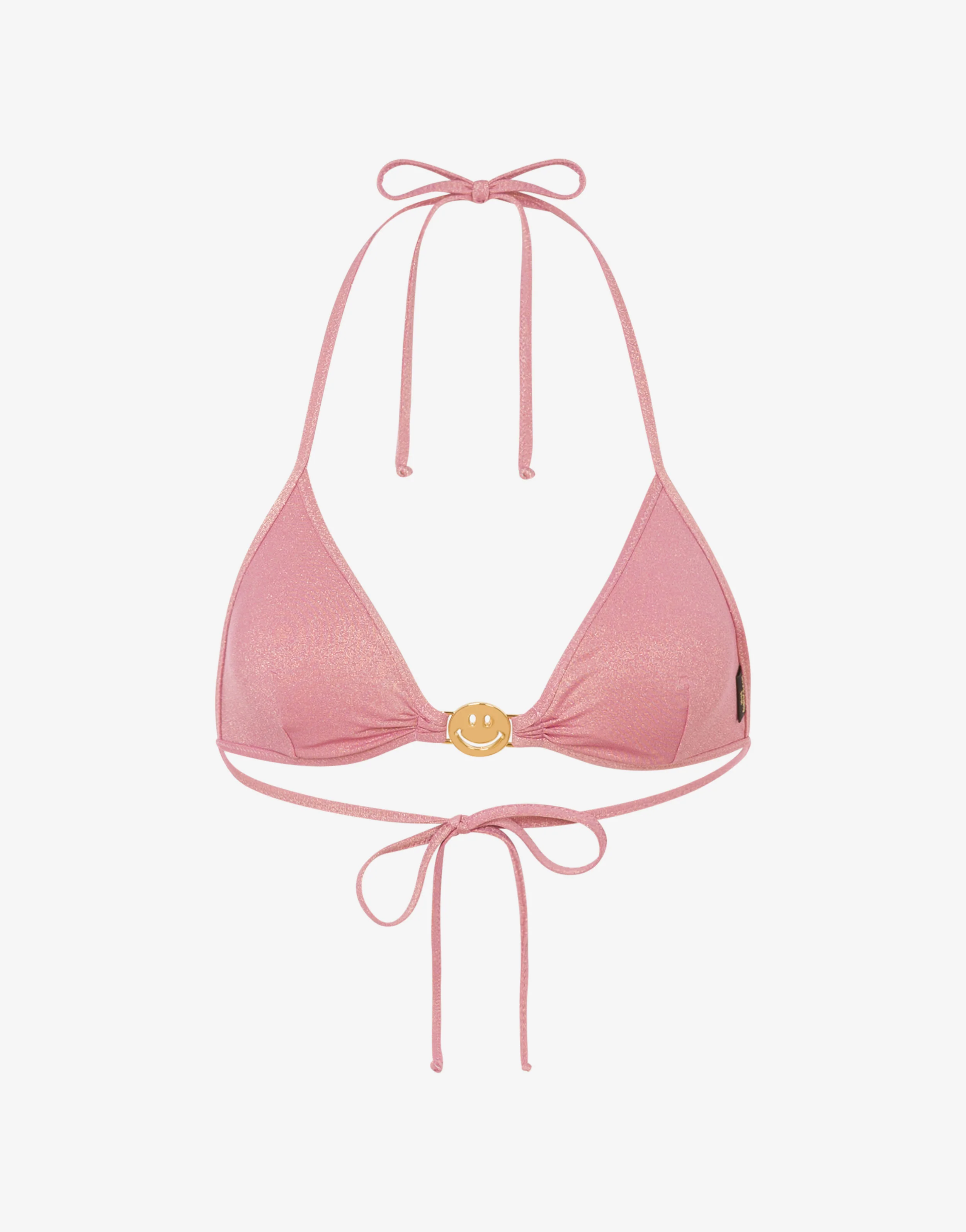 Smiley® lurex jersey triangle bikini top