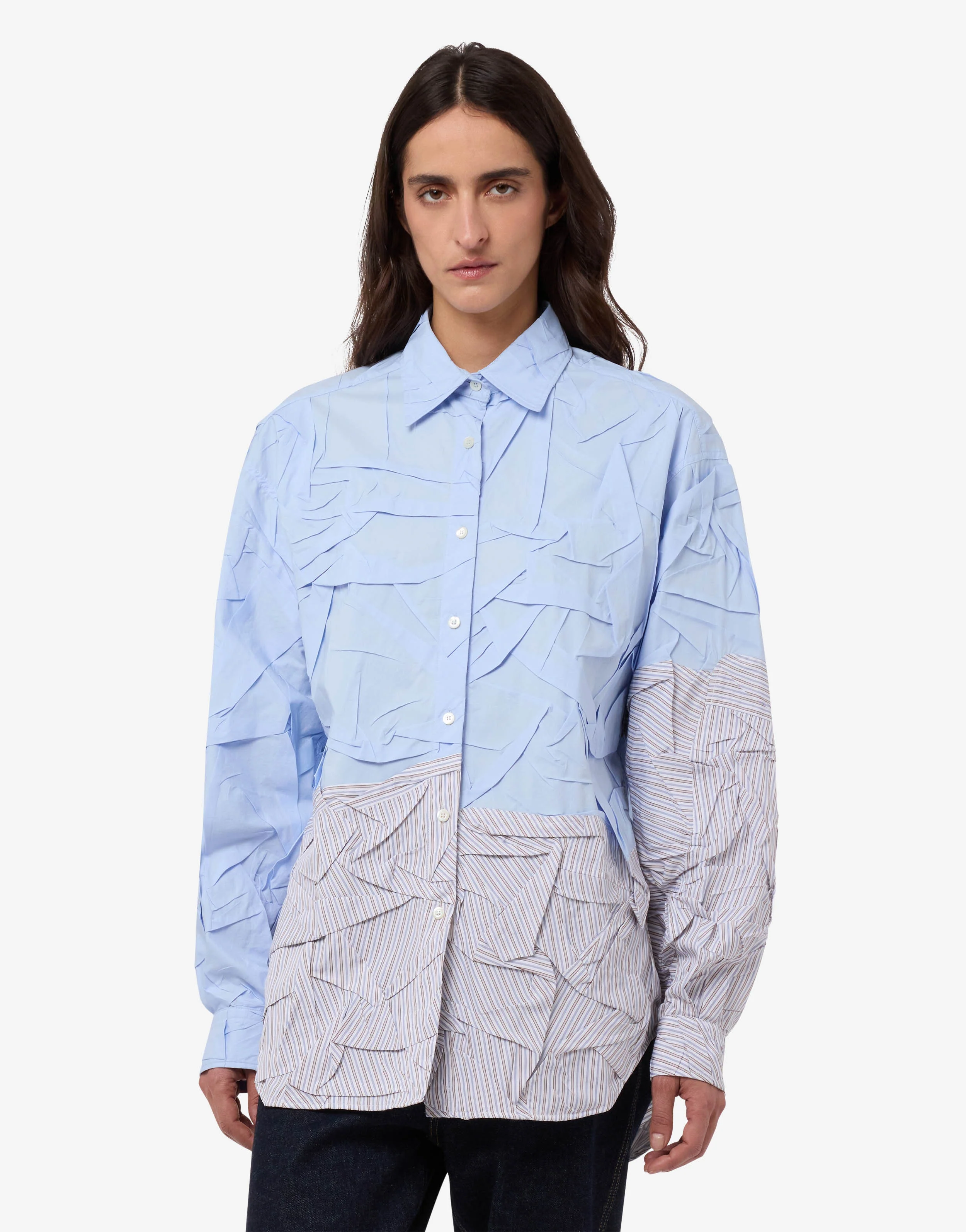 Stretch cotton poplin shirt