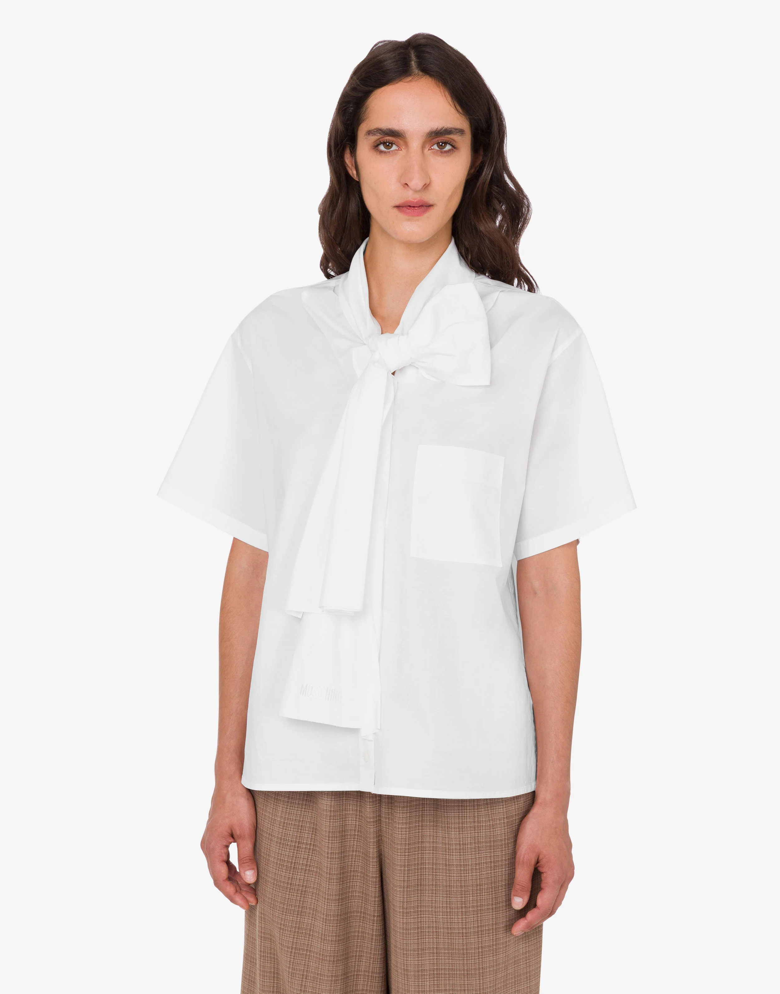 Stretch cotton poplin shirt